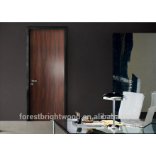 Apartment black walnut veneer wooden office room doors